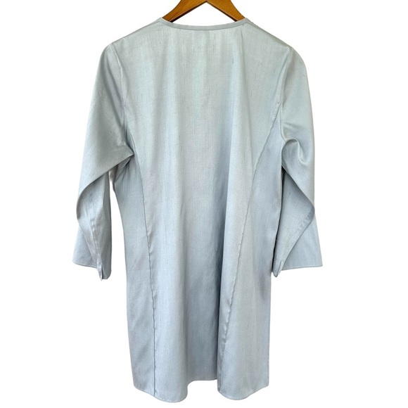 Eileen Fisher tunic top with crew neckline and 3/4 length sleeves,  in 💯 silk - Picture 10 of 16